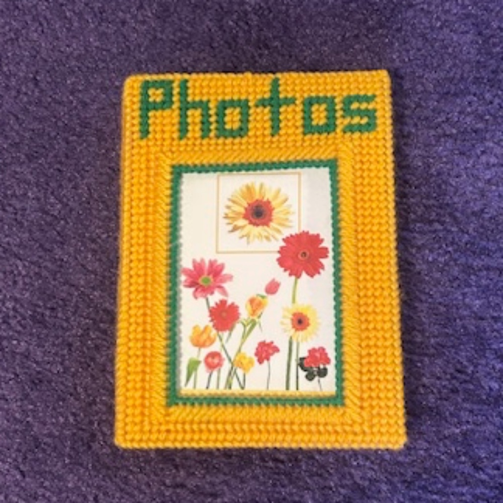 Crochet photo album -holds 30 standard 4x6 photos